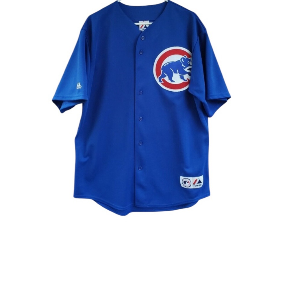 Vintage Chicago Cubs Majestic
Blue Button Down Baseball
Jersey Men's XL USA